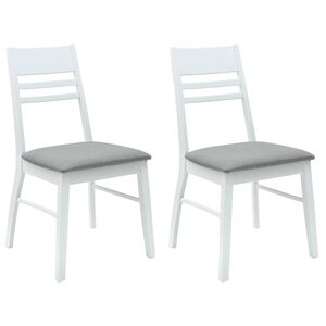 vidaXL Sedie da pranzo 2 pcs Bianco 43 x 54 x 89 cm