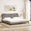 vidaXL Letto con Materasso Hvar Tortora 200x200 cm in Tessuto