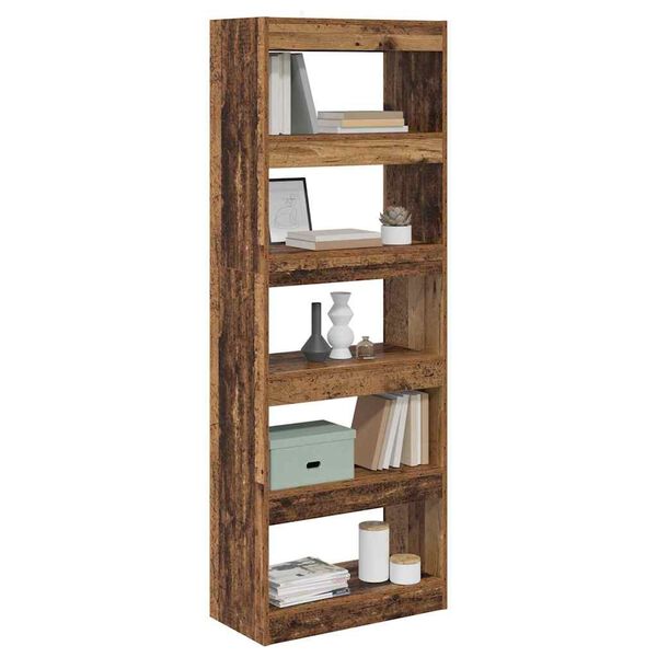 vidaXL Armadio per Libri Legno vecchio 60 x 30 x 166 cm