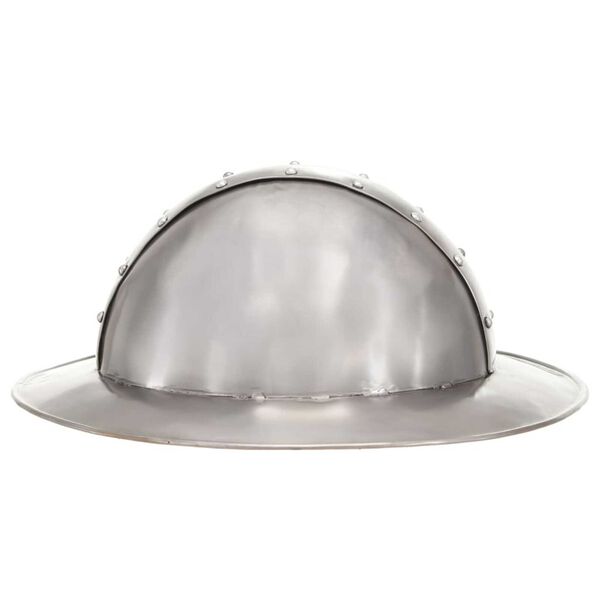 vidaXL Elmo da Cavaliere Medievale Antico LARP in Acciaio Argento