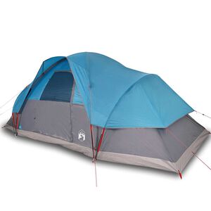 vidaXL Tenda da Campeggio a Cupola per 9 Persone Blu Impermeabile