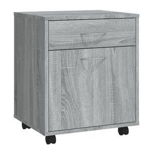 vidaXL Armadietto con Ruote Grigio Sonoma 45x38x54cm Legno Multistrato