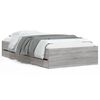 vidaXL Giroletto Cassetti Grigio Sonoma 100x200 cm Legno Multistrato