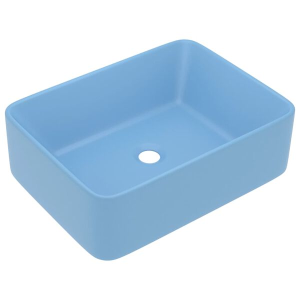 vidaXL Lavandino Luxury Azzurro Opaco 41x30x12 cm in Ceramica