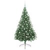 vidaXL Albero di Natale artificiale con luci integrate Verde 180 cm