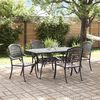 vidaXL Set da Pranzo per Giardino 5 pcs Nero Alluminio