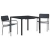 vidaXL Set Mobili da Esterno 3 pz Antracite Acciaio