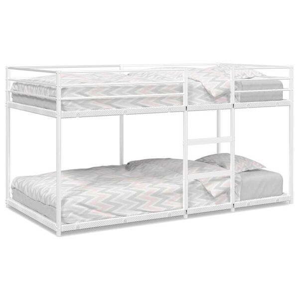 vidaXL Letto a Castello senza Materasso Bianco 107x203 cm in Acciaio