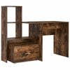 vidaXL Scrivania Rovere fum&eacute; Legno ingegnerizzato