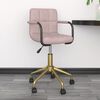 vidaXL Sedie da Pranzo Girevoli 4 pz Rosa in Velluto