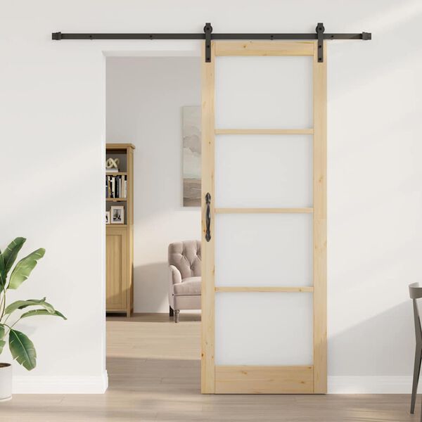 vidaXL Porta scorrevole ORKDAL Naturale 83 x 232 cm