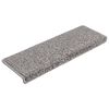 vidaXL Tappetini per scale 15 pz 65x21x4 cm Grigio Bordo rettangolare