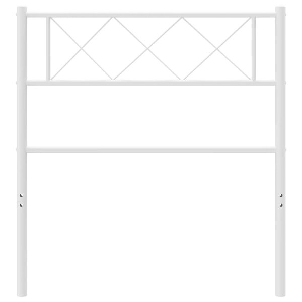 vidaXL Testiera di Ricambio in Metallo Bianco 90 cm