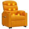 vidaXL Poltrona Alzapersona Massaggiante Giallo Scuro in Tessuto