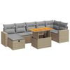 vidaXL Set Divano da Giardino 5 pz con Cuscini Beige Polyrattan Acacia