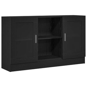 vidaXL Credenza Rovere Nero 120 x 30,5 x 70 cm Legno multistrato