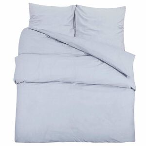 vidaXL Set Copripiumino Grigio 140x200 cm in Microfibra Leggera