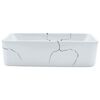 vidaXL Lavabo da Appoggio Bianco Rettangolare 46x35,5x13 cm Ceramica