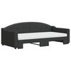 vidaXL Divano Letto Estraibile con Materassi Nero 90x190 cm in Tessuto