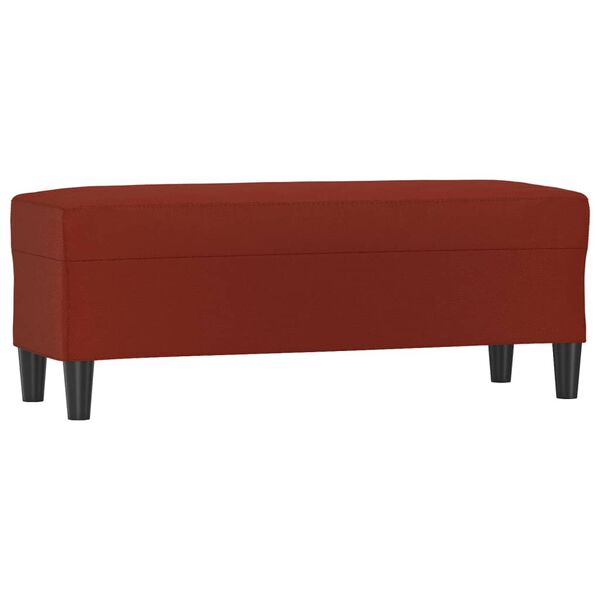 vidaXL Panca Rosso Vino 100x35x41 cm in Similpelle