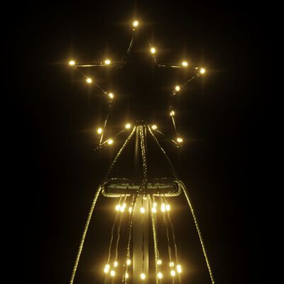 vidaXL Albero di Natale a Cono Bianco Caldo 1134 LED 230x800 cm