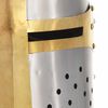 vidaXL Elmo da Cavaliere Medievale Crociato Replica LARP Argento