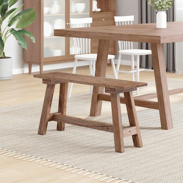 vidaXL panchina Naturale 93 x 26 x 45 cm Legno di Mogano