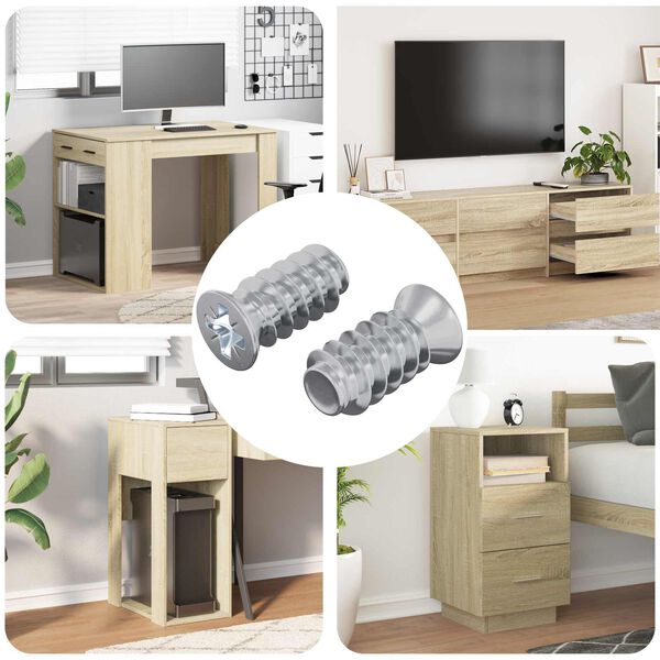 vidaXL Vite 2 pcs Argento M6 x 12 mm Ferro