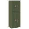 vidaXL Armadio 2 pz Verde Oliva 60 x 40 x 160 cm Acciaio Bloccabile