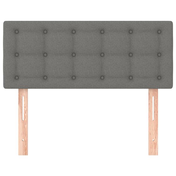 vidaXL Testiera Grigio Scuro 90x5x78/88 cm in Tessuto