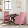 vidaXL Sedie da Pranzo con Ruote 2 pcs Rosa 58 x 67 x 97 cm Velluto