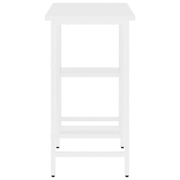 vidaXL Scrivania per Computer Bianca 80x40x72 cm in MDF e Metallo