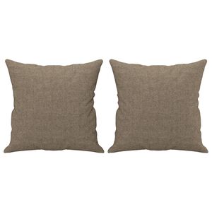 vidaXL Cuscini Decorativi 2 pz Tortora 40x40 cm in Tessuto