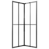 vidaXL Cabina Doccia ESG Semi Smerigliato 80x70x180 cm Nera