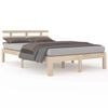 vidaXL Giroletto senza Materasso Ambrato in Legno Massello 120x200 cm