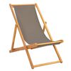 vidaXL Sedia da spiaggia Tortora Legno di teak solido