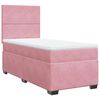 vidaXL Giroletto a Molle con Materasso Rosa 90x200 cm in Velluto