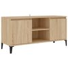 vidaXL Mobile TV con Gambe in Metallo Rovere Sonoma 103,5x35x50 cm