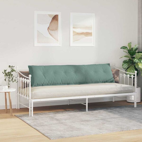 vidaXL Cuscino per Schiena Verde Mare 200 x 50 cm Tessuto in Cords