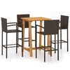 vidaXL Set Bar da Giardino 5 pz Marrone