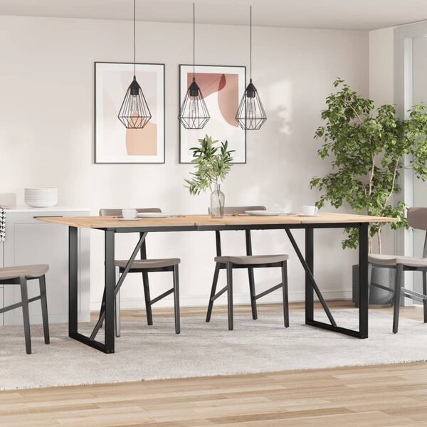 vidaXL Telaio Gambe a O per Tavolo da Pranzo 180x80x73 cm in Acciaio