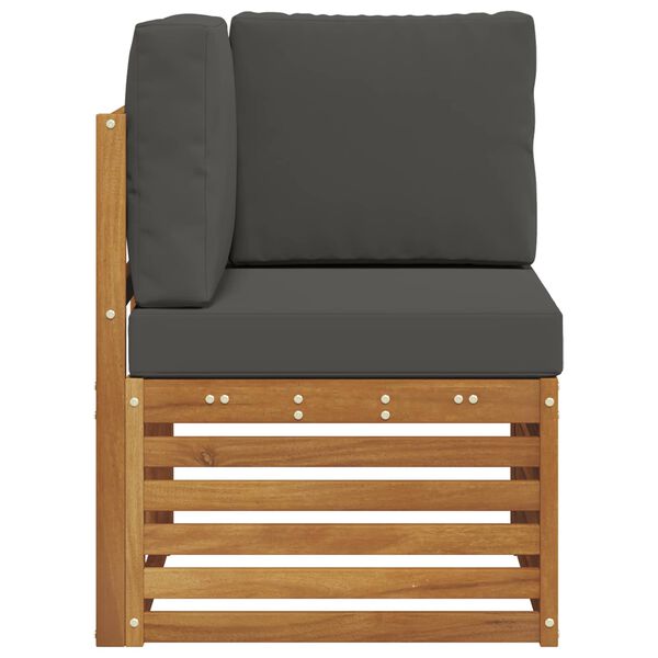 vidaXL Divano Angolare da Esterno Legno di Acacia Massello Naturale