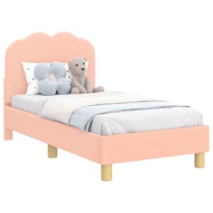 vidaXL Struttura letto per bambini con testata Rosa 70 x 140 cm