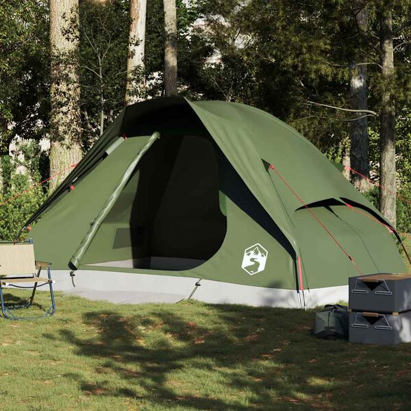 vidaXL Tenda Familiare a Cupola 6 Persone Verde Oliva Impermeabile