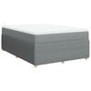 vidaXL Giroletto a Molle con Materasso Grigio Chiaro 160x200cm Tessuto