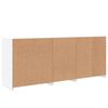 vidaXL Credenza con Luci LED Bianca 181,5x37x67 cm