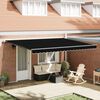 vidaXL Tenda Retrattile Nero 450 &times; 350 cm Tessuto e Alluminio