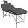 vidaXL Lettino da Massaggio 4 Zone Telaio Alluminio Antracite 186x68cm