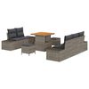 vidaXL Set Divano da Giardino 8 pz 7-Numero di posti Grigio