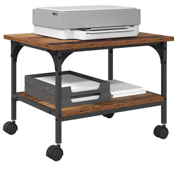 vidaXL Supporto per Stampante Legno vecchio 50 x 40 x 38 cm